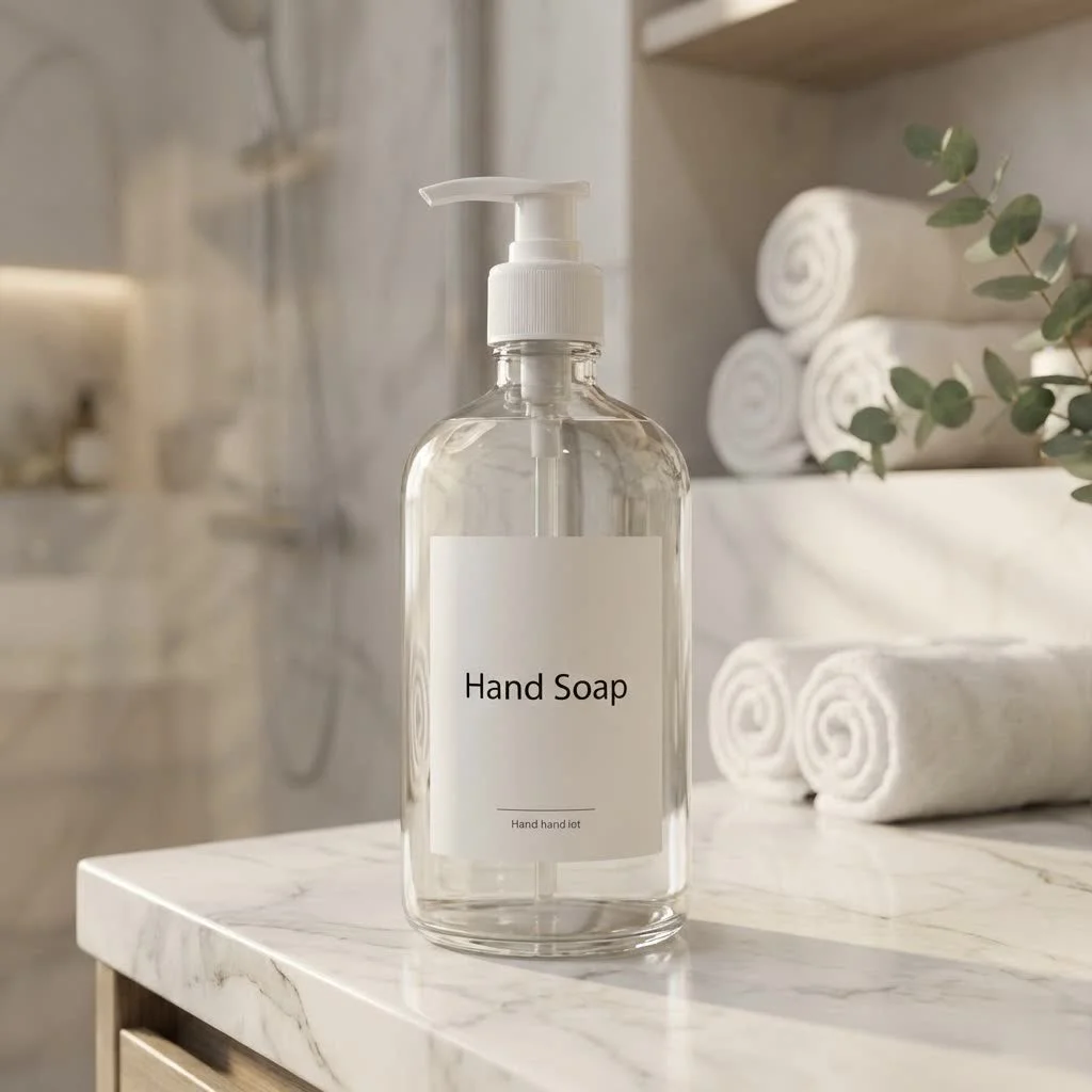 Byredo hand soap bottle and lather